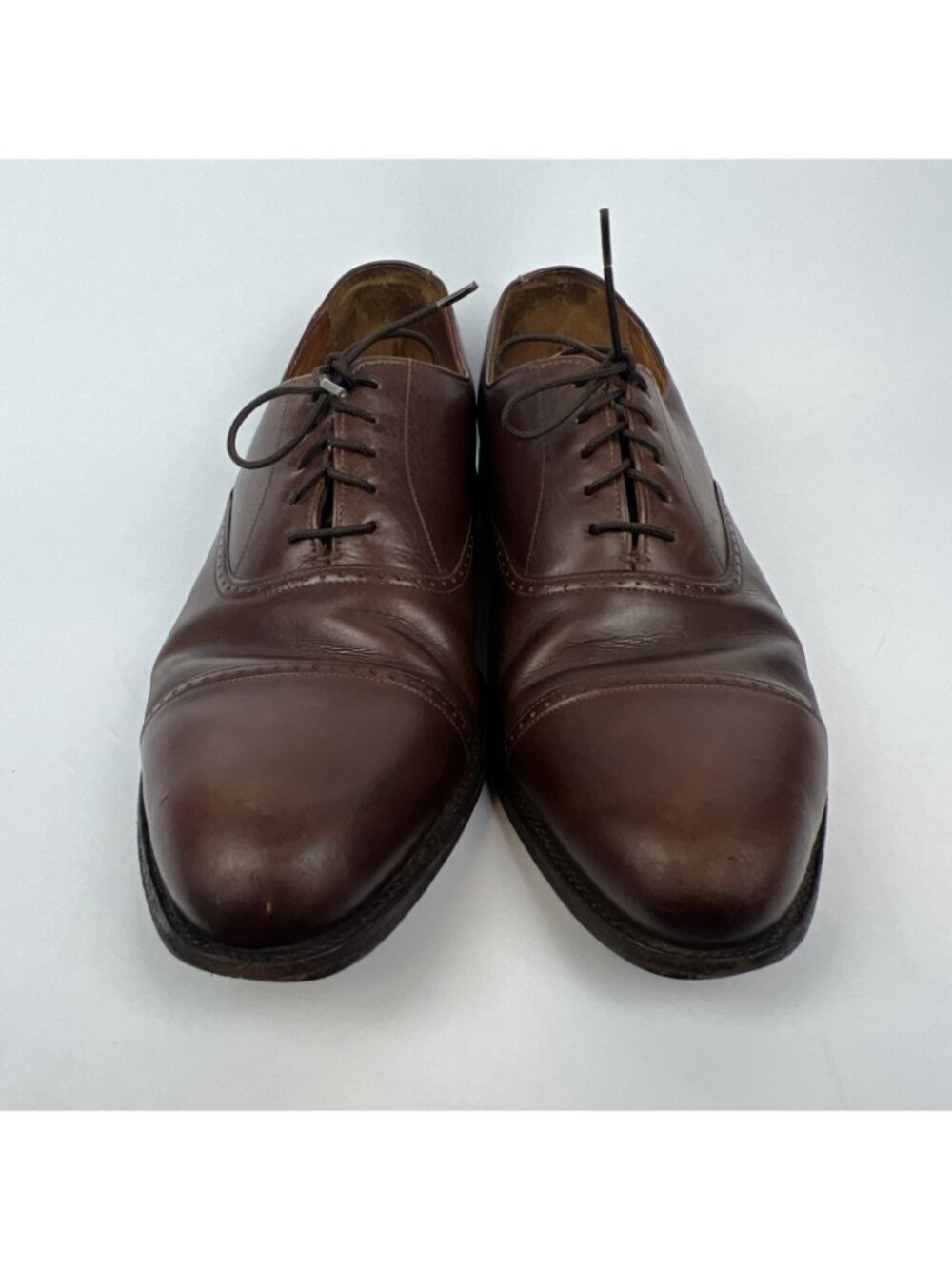 Lord & Taylor Brown Cap Toe Oxford Dress Shoes – Size 10 | Made in England - Picture 3 of 7